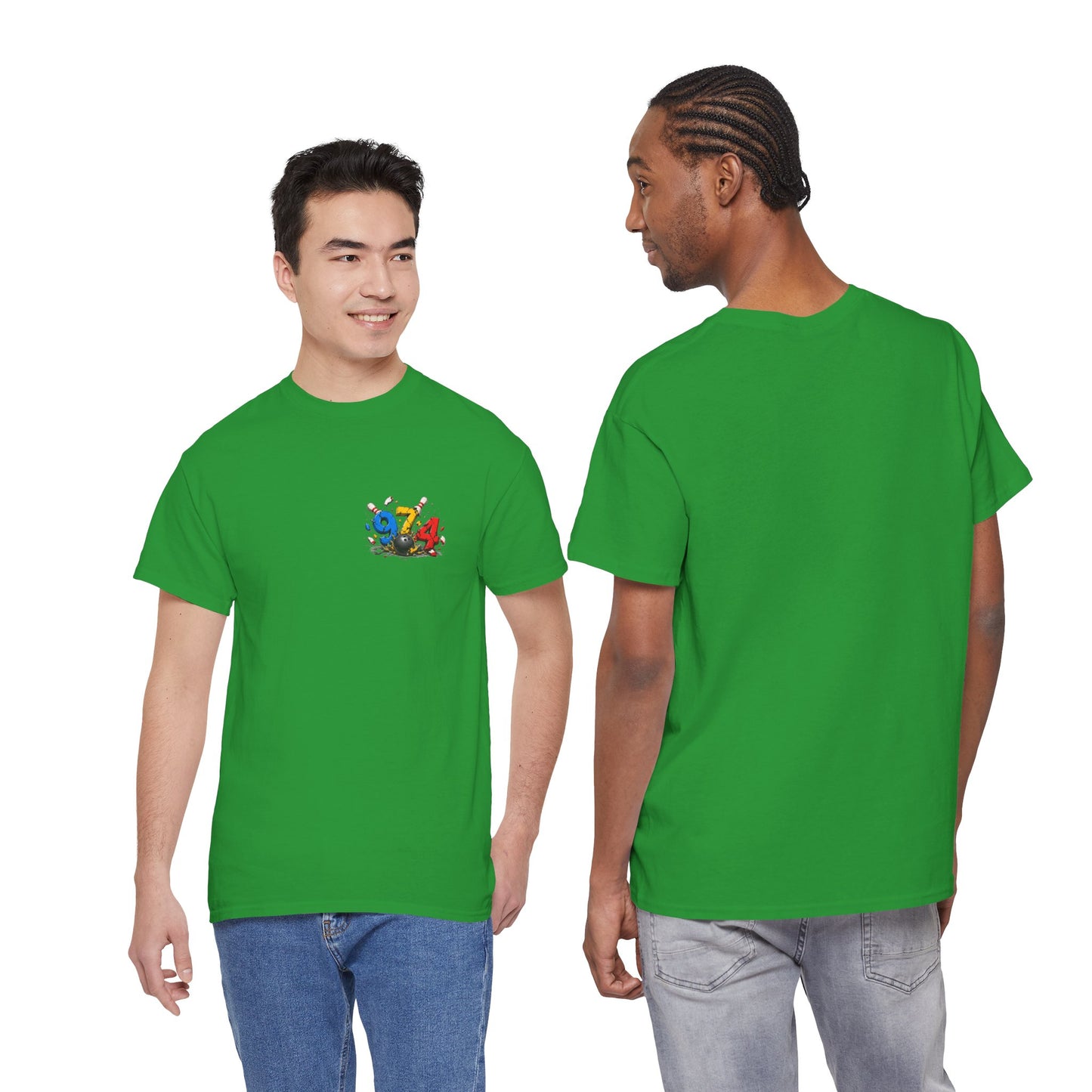 T-shirt " 974 Bowling ", Destination Île de La Réunion, Confort Coton, Sobre, Elégant, Souvenir Unique, Vêtement Adulte, Unisexe, Esprit Voyageur