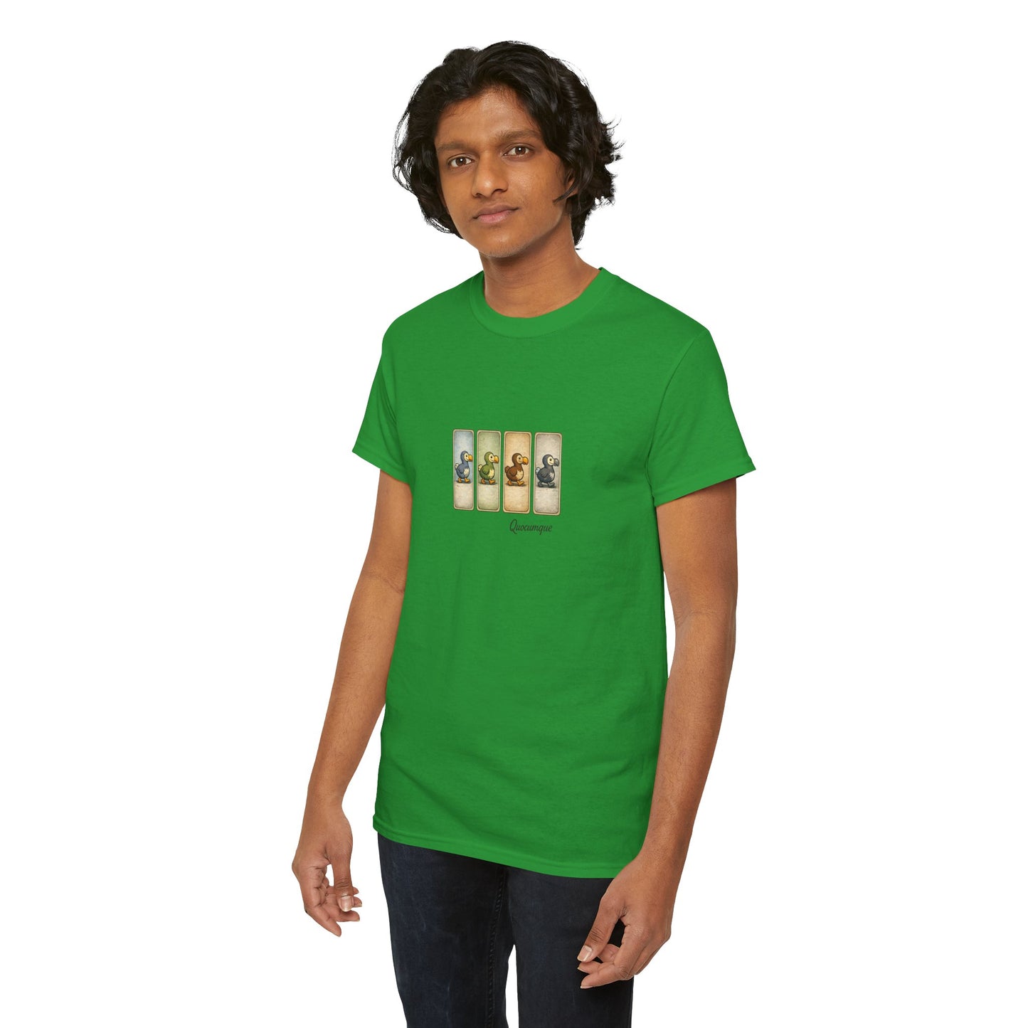 T-shirt Quocumque, " Dodo", Île de La Réunion, Confort Coton, Elégant, Souvenir Unique, Cadeau, Unisexe, Esprit Voyageur, Créole, Bourbon