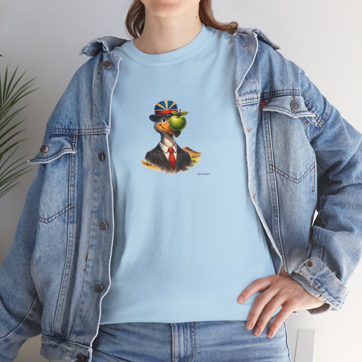 T-shirt Quocumque "The Son of Dodo " Île de La Réunion", Confort Coton, Sobre, Elégant, Souvenir Unique, Cadeau, Unisexe, Esprit Voyageur
