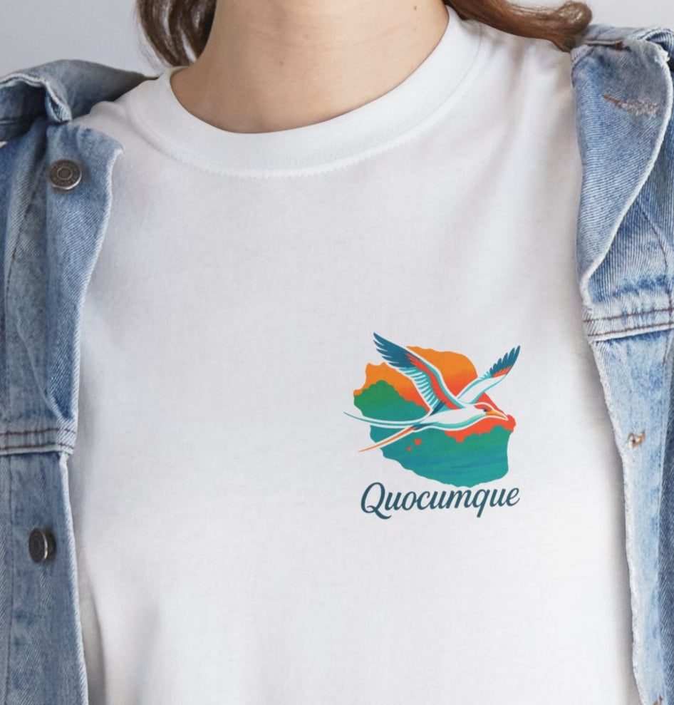 T-shirt " Paille En Queue ", Destination île de La Réunion, Confort Coton, Sobre, Elégant, Souvenir Unique, Cadeau, Unisexe, Esprit Voyageur