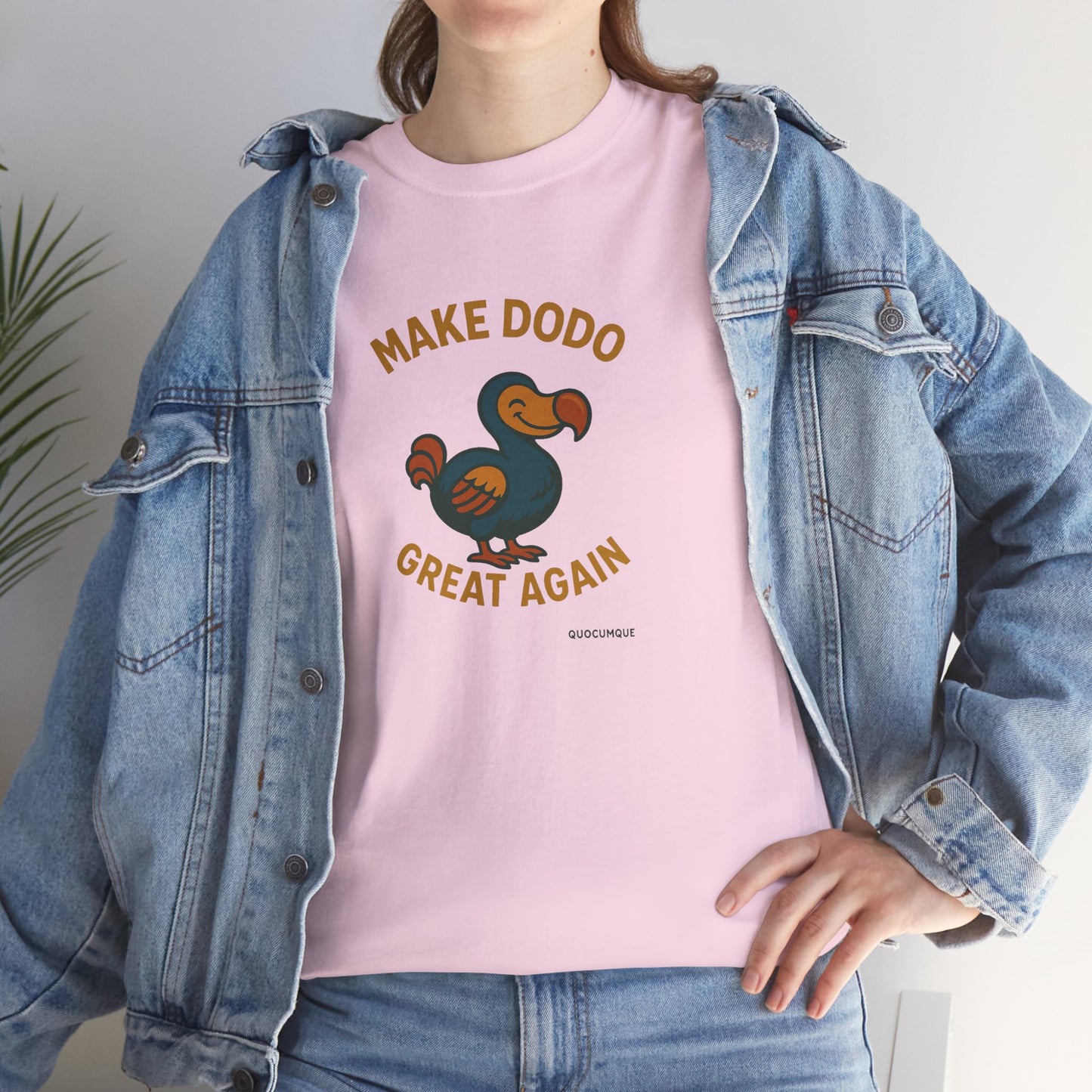 T-Shirt "Make Dodo Great Again", Exotisme, Destination Île de La Réunion, Confort Coton, Sobre, Elégant, Souvenir Unique, Cadeau, Unisexe, Esprit Voyageur
