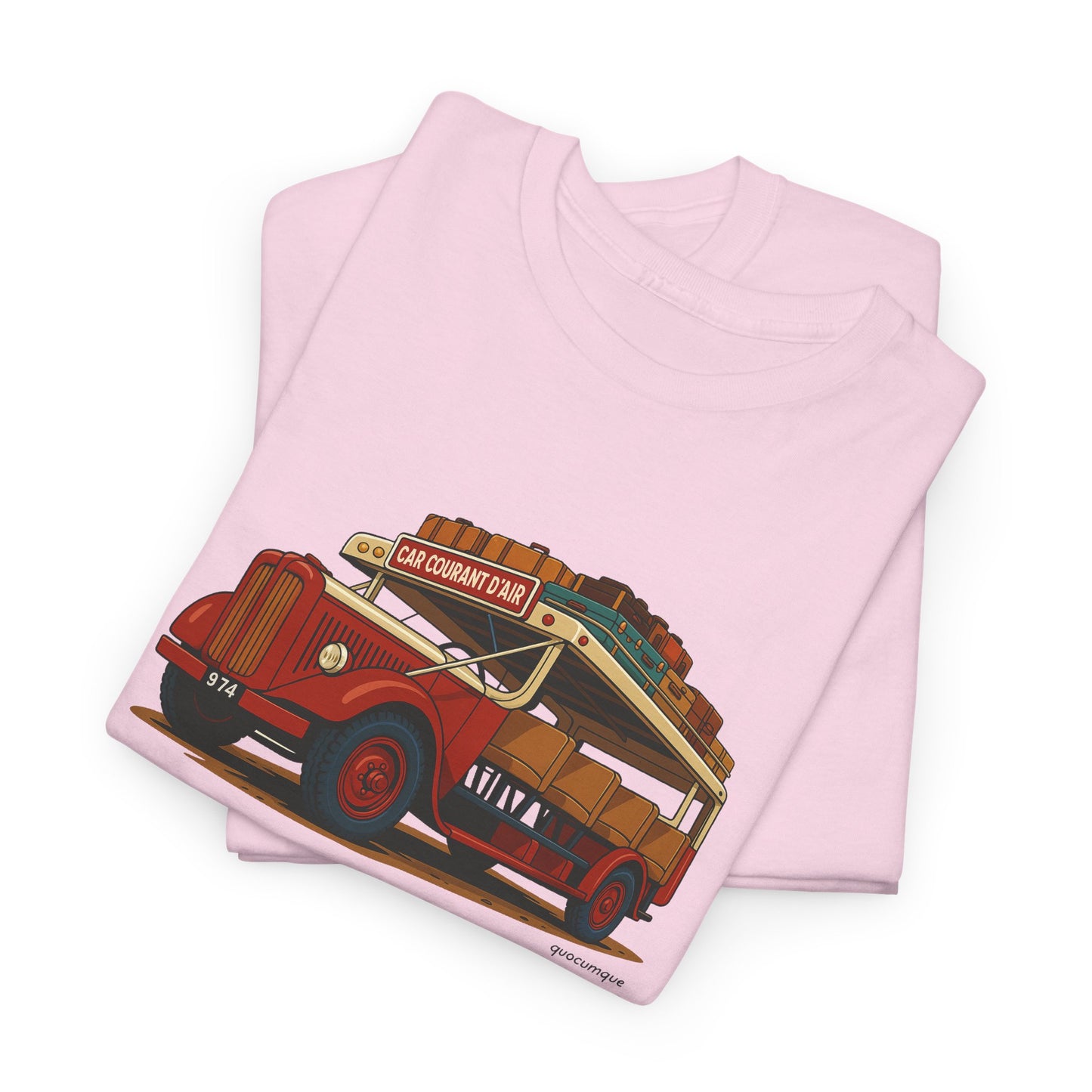 T-shirt "Car Courant d'Air, Exotisme, Destination Île de La Réunion, Confort Coton, Sobre, Elégant, Souvenir Unique, Cadeau, Unisexe, Esprit Voyageur