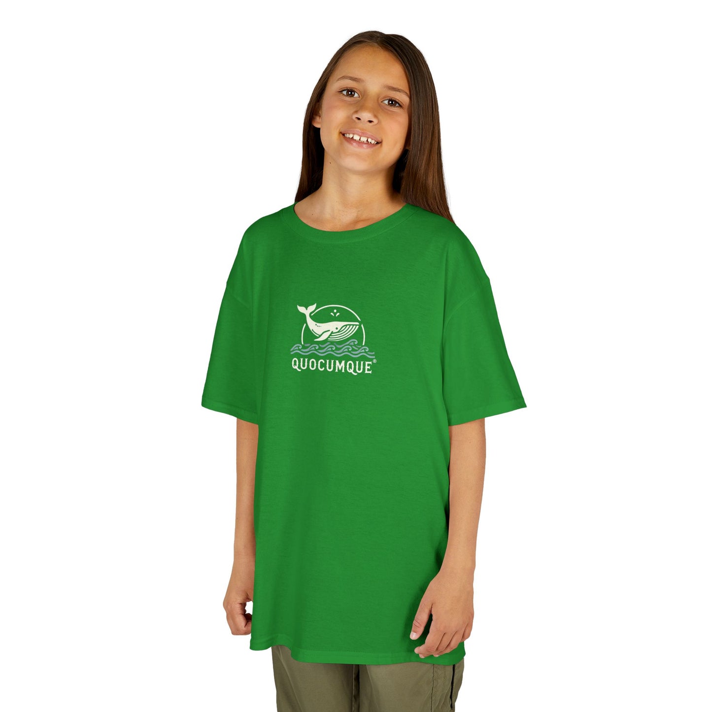 T-shirt Quocumque, Baleine à Bosse, Douceur Coton,  Pour les enfants de 5-6 ans( Taille XS), Pour les 7-8 ans( taille S), Pour les 9-10 ans( taille M), Pour les 11-12 ans( taille L), Pour les 13-14 ans(taille XL)