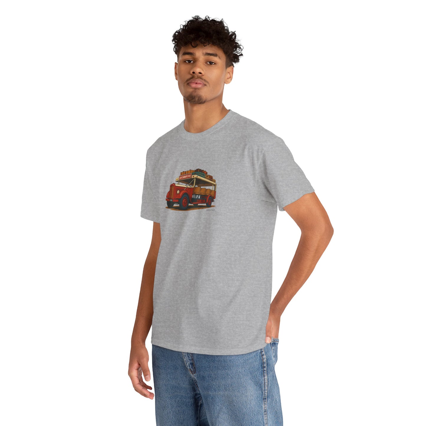 T-shirt "Car Courant d'Air, Exotisme, Destination Île de La Réunion, Confort Coton, Sobre, Elégant, Souvenir Unique, Cadeau, Unisexe, Esprit Voyageur