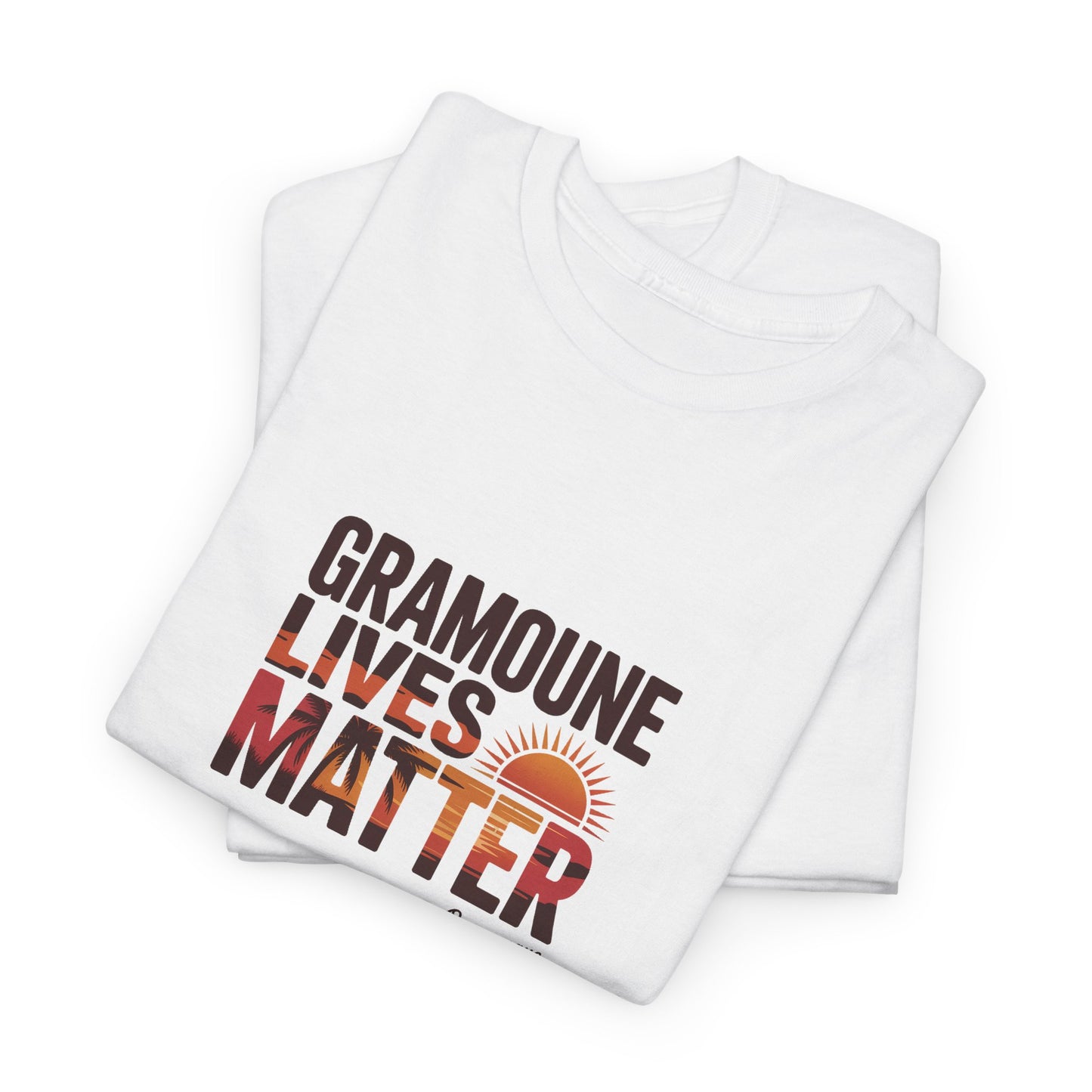 T-shirt "Gramoune", Île de La Réunion, Confort Coton, Sobre, Elégant, Souvenir Unique, Cadeau, Unisexe, Esprit Voyageur