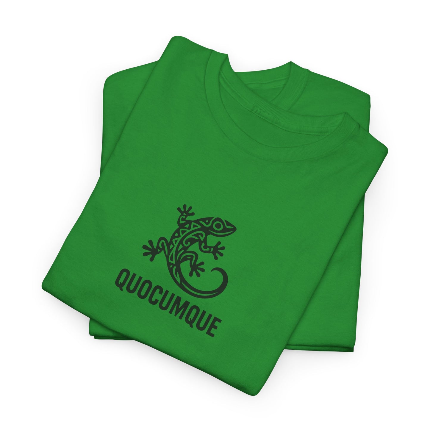 T-shirt Quocumque, "Margouillat", Style Tribal, Île de La Réunion, Confort Coton, Elégant, Souvenir Unique, Cadeau, Unisexe, Esprit Voyageur, Créole, Bourbon