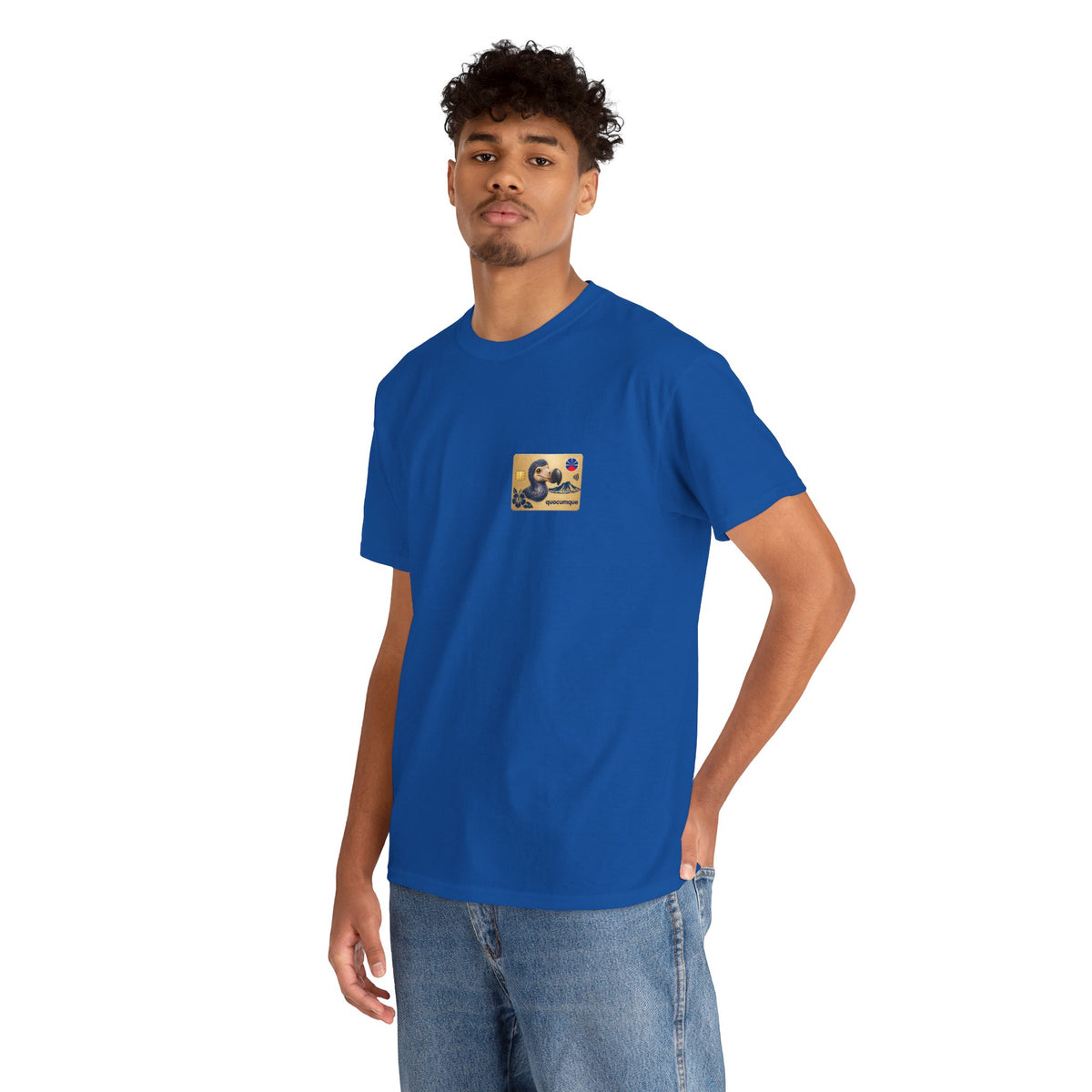 T-shirt "Quocumque Gold", Exotisme, Destination Île de La Réunion, Confort Coton, Sobre, Elégant, Souvenir Unique, Cadeau, Unisexe, Esprit Voyageur