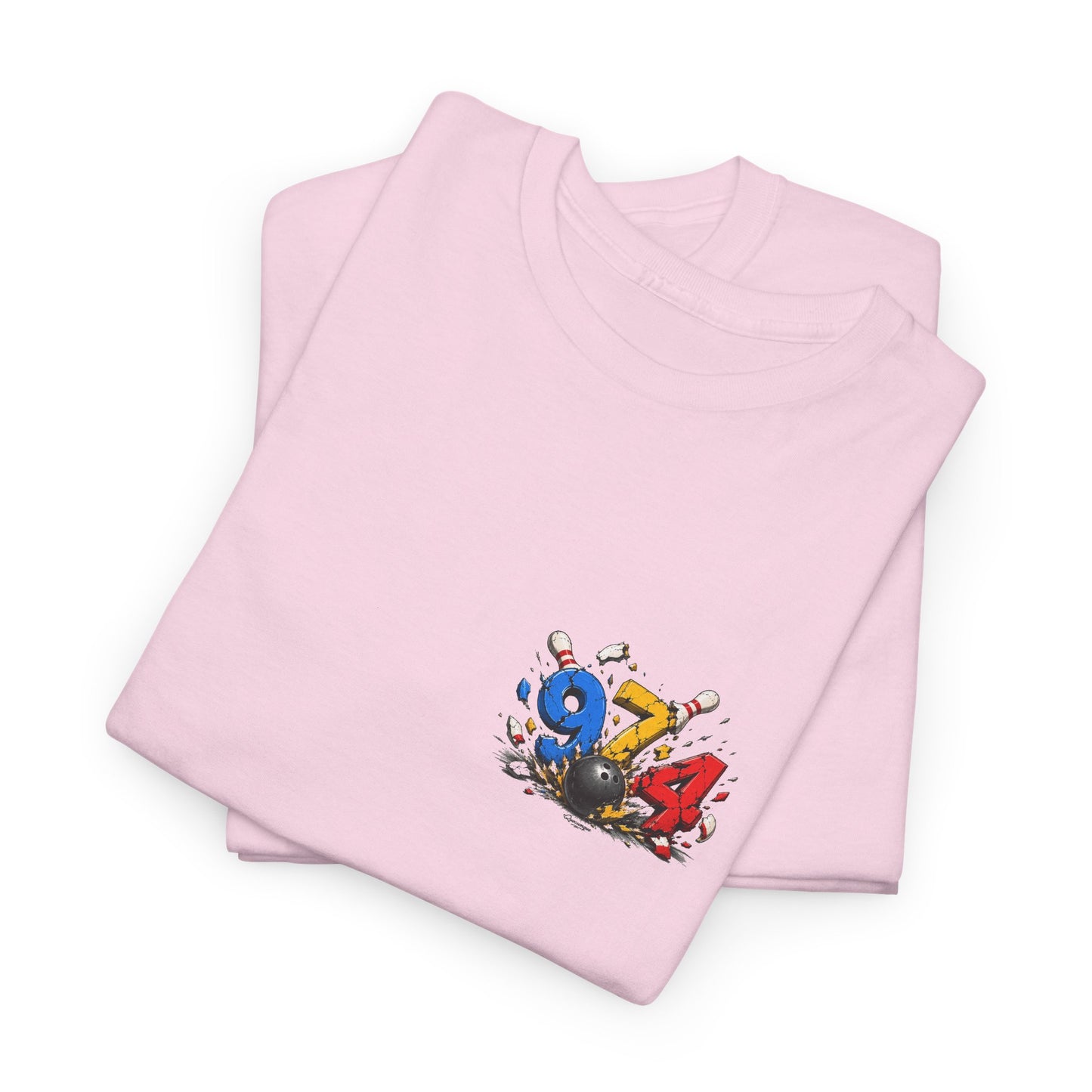 T-shirt " 974 Bowling ", Destination Île de La Réunion, Confort Coton, Sobre, Elégant, Souvenir Unique, Vêtement Adulte, Unisexe, Esprit Voyageur