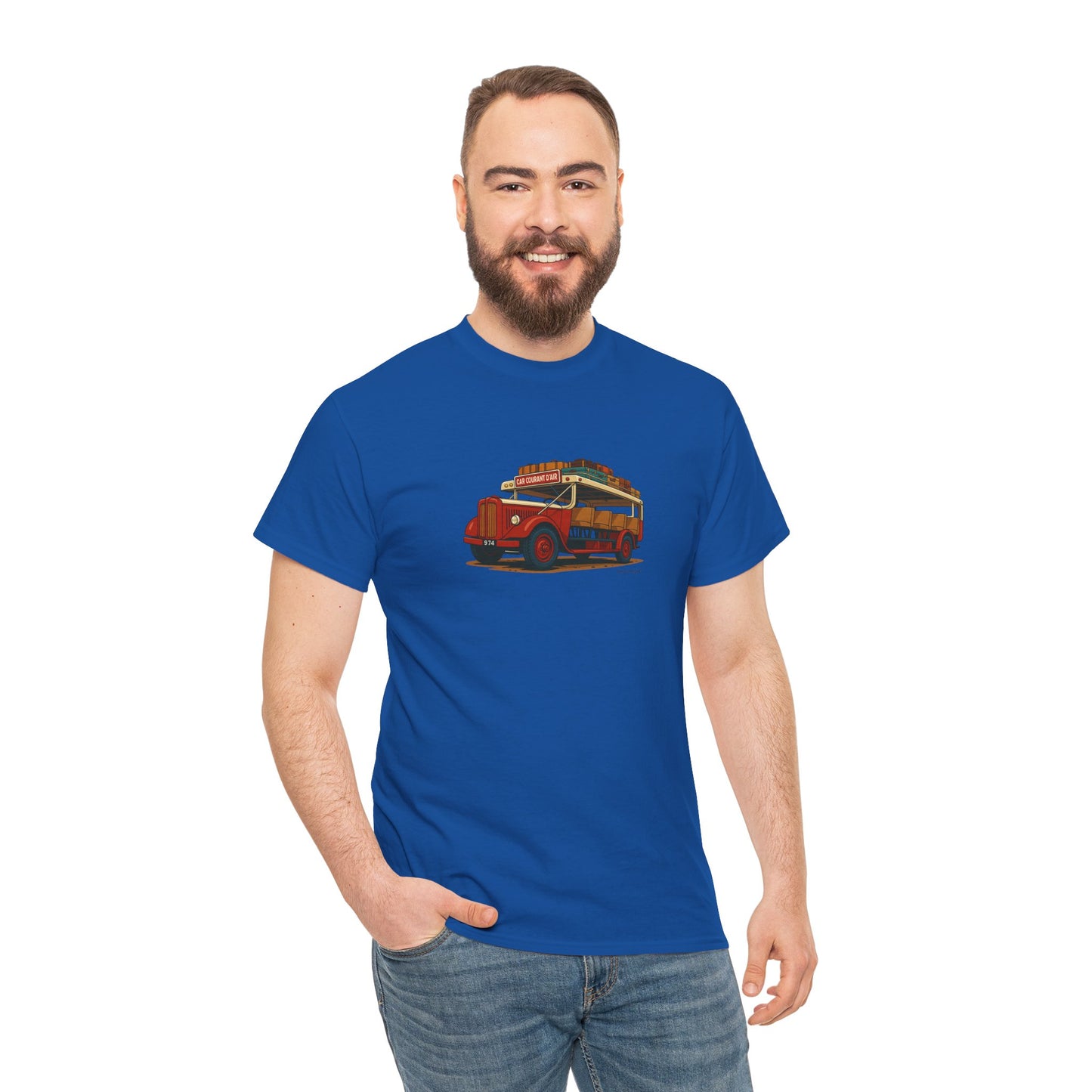 T-shirt "Car Courant d'Air, Exotisme, Destination Île de La Réunion, Confort Coton, Sobre, Elégant, Souvenir Unique, Cadeau, Unisexe, Esprit Voyageur
