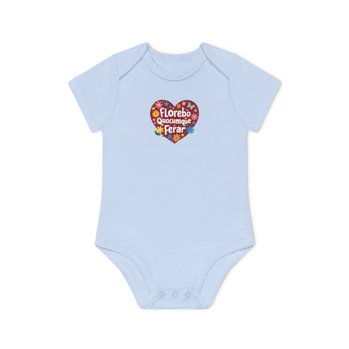 Body Bébé "Florebo Quocumque Ferar", Île de La Réunion, Douceur Coton, Cadeau Naissance,  Confort Coton Bio, Style Unique, Cadeau Parfait