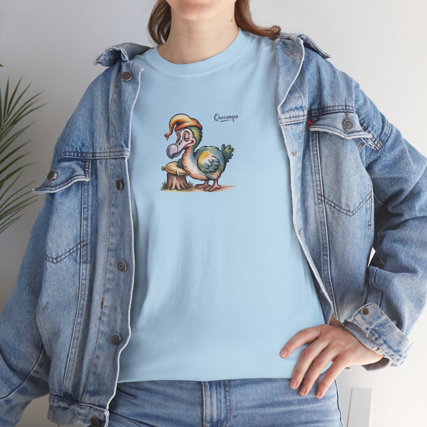T-shirt " Dodo Ti-Lamp Ti Lamp ", Île de La Réunion, Confort Coton, Elégant, Souvenir Unique, Cadeau, Unisexe, Esprit Voyageur, Créole, Bourbon