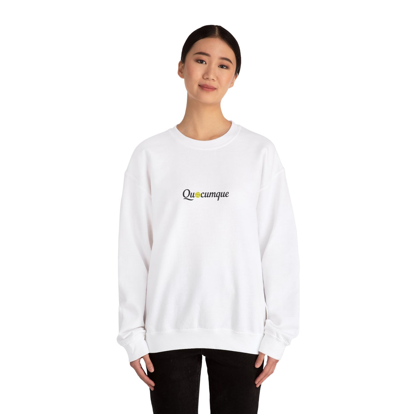 Sweat-Shirt Quocumque " balle de tennis", Adulte, Unisexe, Homme, Femme, Sportive, Sportif, Décontracté, Élégant,  Urbain, Classique