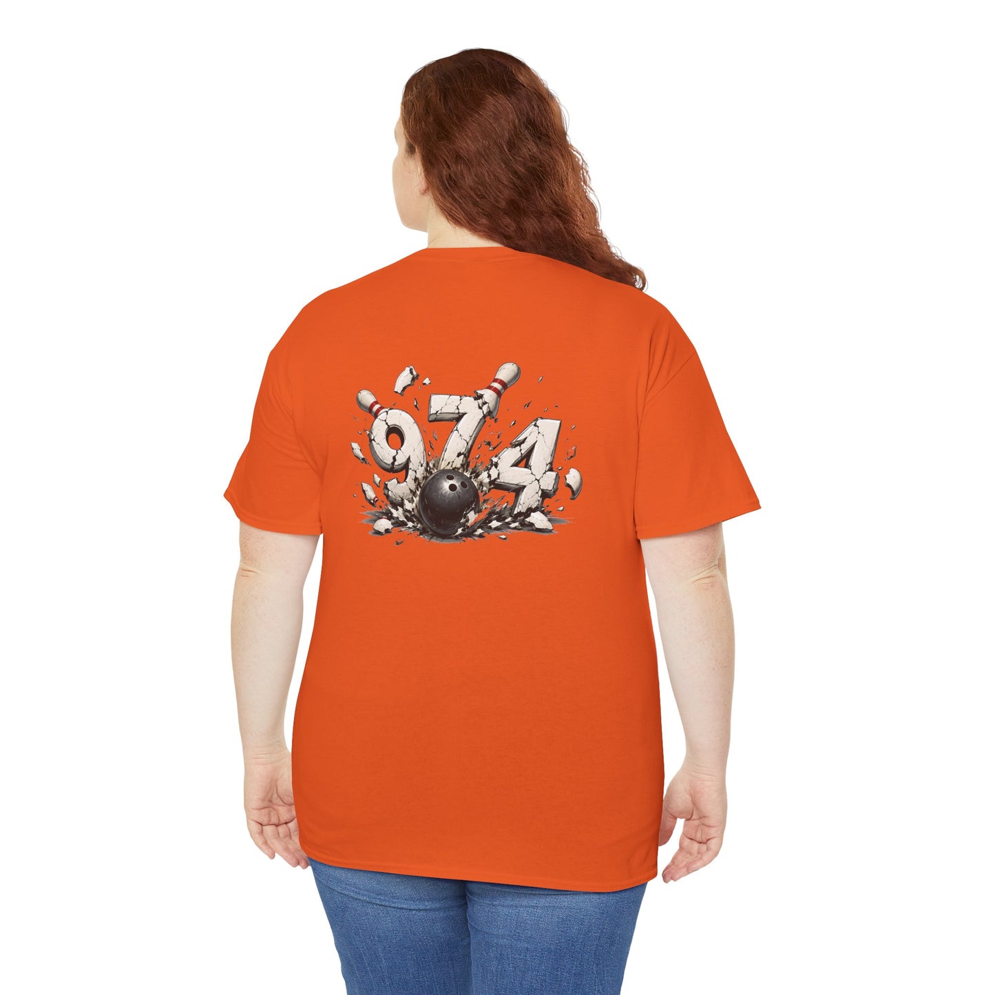 T-shirt " 974 Bowling", Destination Île de La Réunion, Confort Coton, Sobre, Elégant, Souvenir Unique, Vêtement Adulte, Unisexe, Esprit Voyageur