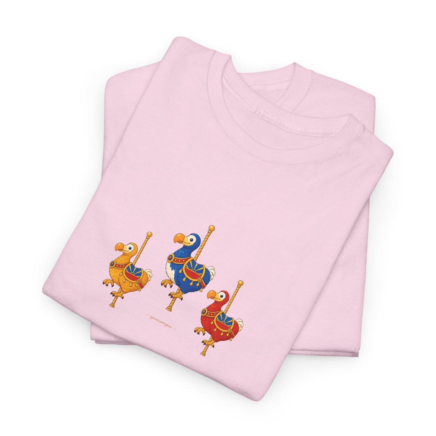 T-shirt Quocumque " Carrousel", Île de La Réunion, Confort Coton, Elégant, Souvenir Unique, Cadeau, Unisexe, Esprit Voyageur, Créole, Bourbon