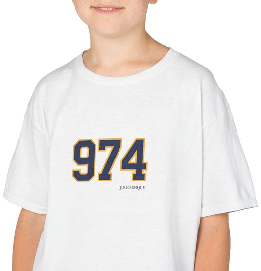 T-shirt "974", Pour Marmailles, Douceur Coton, Pour les enfants de 5-6 ans( Taille XS), Pour les 7-8 ans( taille S), Pour les 9-10 ans( taille M), Pour les 11-12 ans( taille L), Pour...