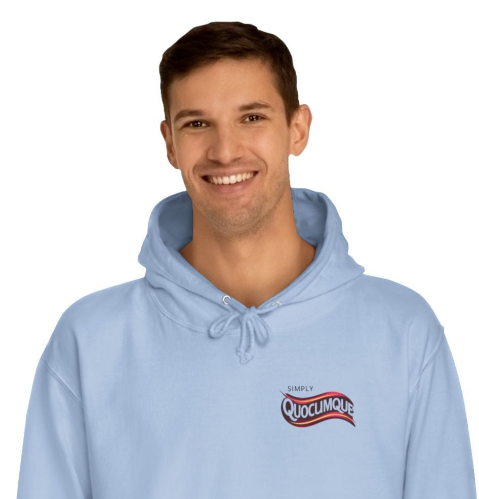 Sweat à Capuche pour Adulte QUOCUMQUE,  Hoodie, Unisexe, élégance, sobriété, La Marque du Défi, Homme, Femme