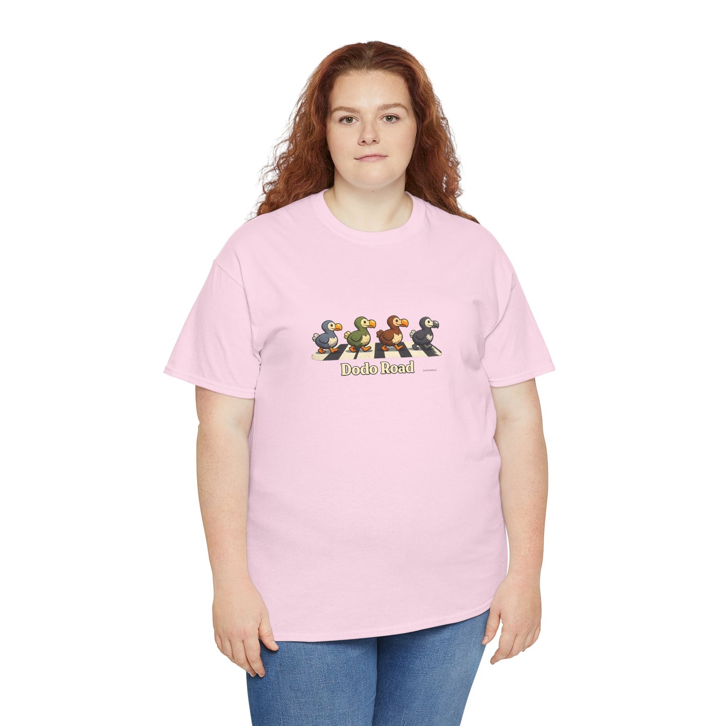 T-shirt "Dodo Road", Île de La Réunion", Confort Coton, Sobre, Elégant, Souvenir Unique, Cadeau, Unisexe, Esprit Voyageur