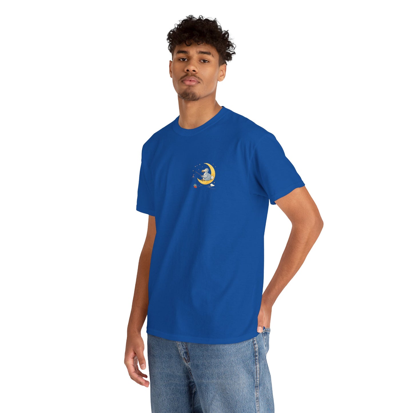 T-shirt "Dodo Lune ", Île de La Réunion", Confort Coton, Sobre, Elégant, Souvenir Unique, Cadeau, Unisexe, Esprit Voyageur