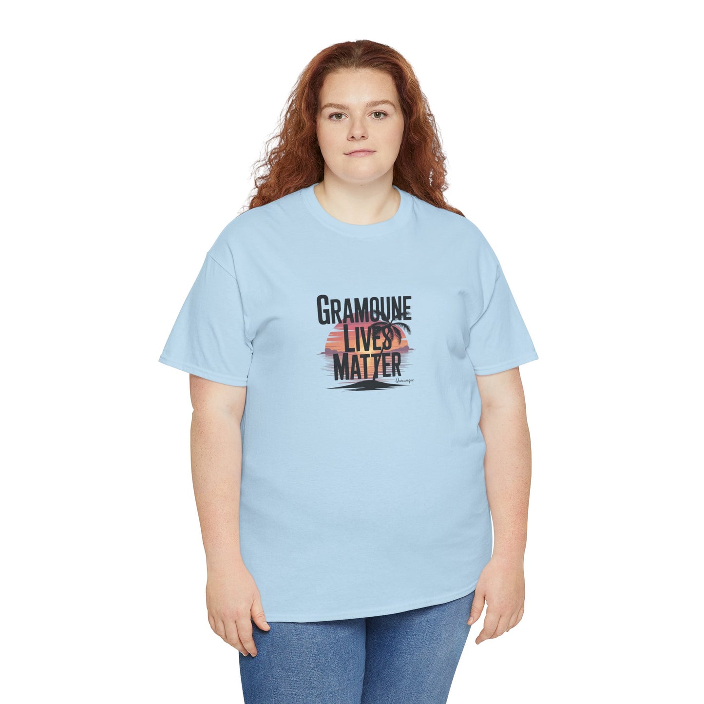 T-shirt "Gramoune", Île de La Réunion, Confort Coton, Sobre, Elégant, Souvenir Unique, Cadeau, Unisexe, Esprit Voyageur