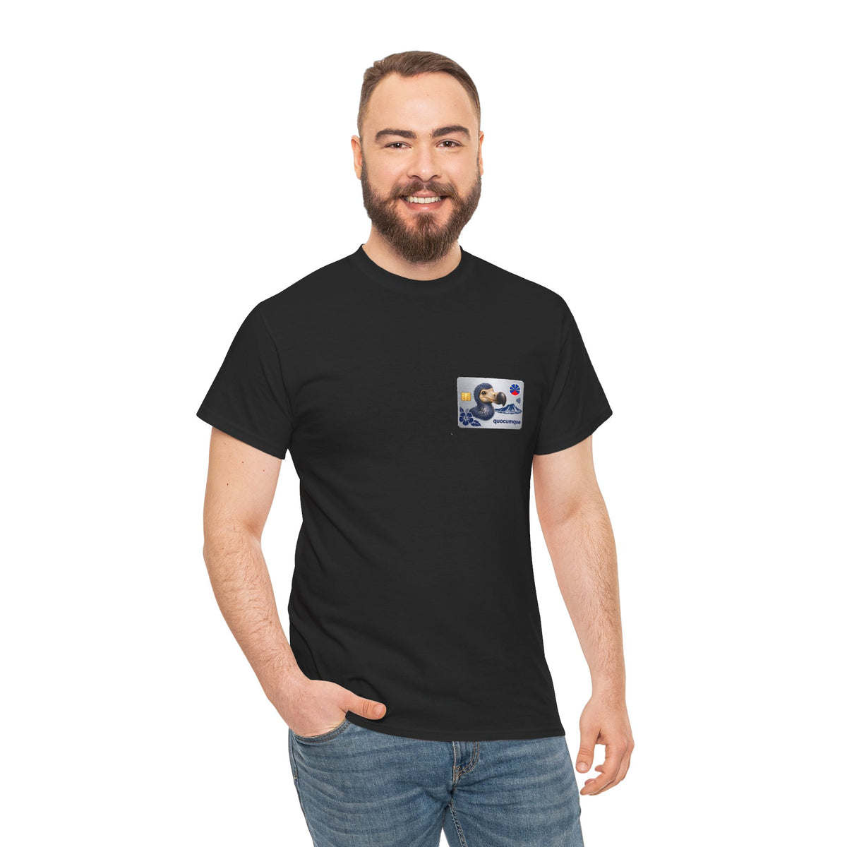 T-shirt "Quocumque Platinium", Exotisme, Destination Île de La Réunion, Confort Coton, Sobre, Elégant, Souvenir Unique, Cadeau, Unisexe, Esprit Voyageur