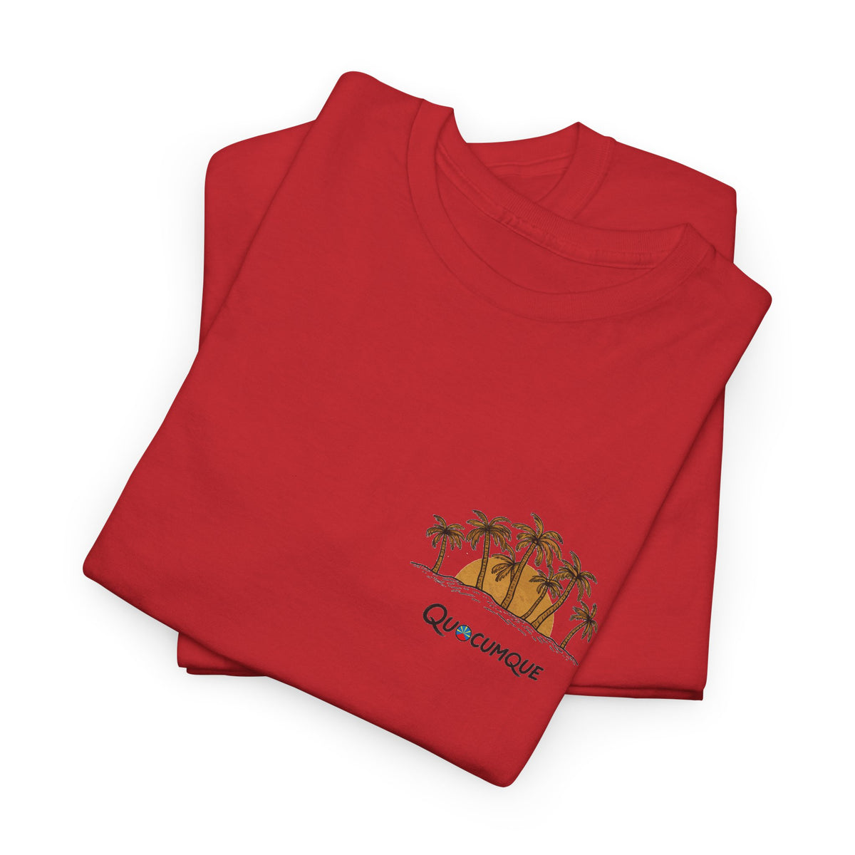 T-shirt " Palmiers", Destination Île de La Réunion, Confort Coton, Sobre, Elégant, Souvenir Unique, Vêtement Adulte, Unisexe, Esprit Voyageur