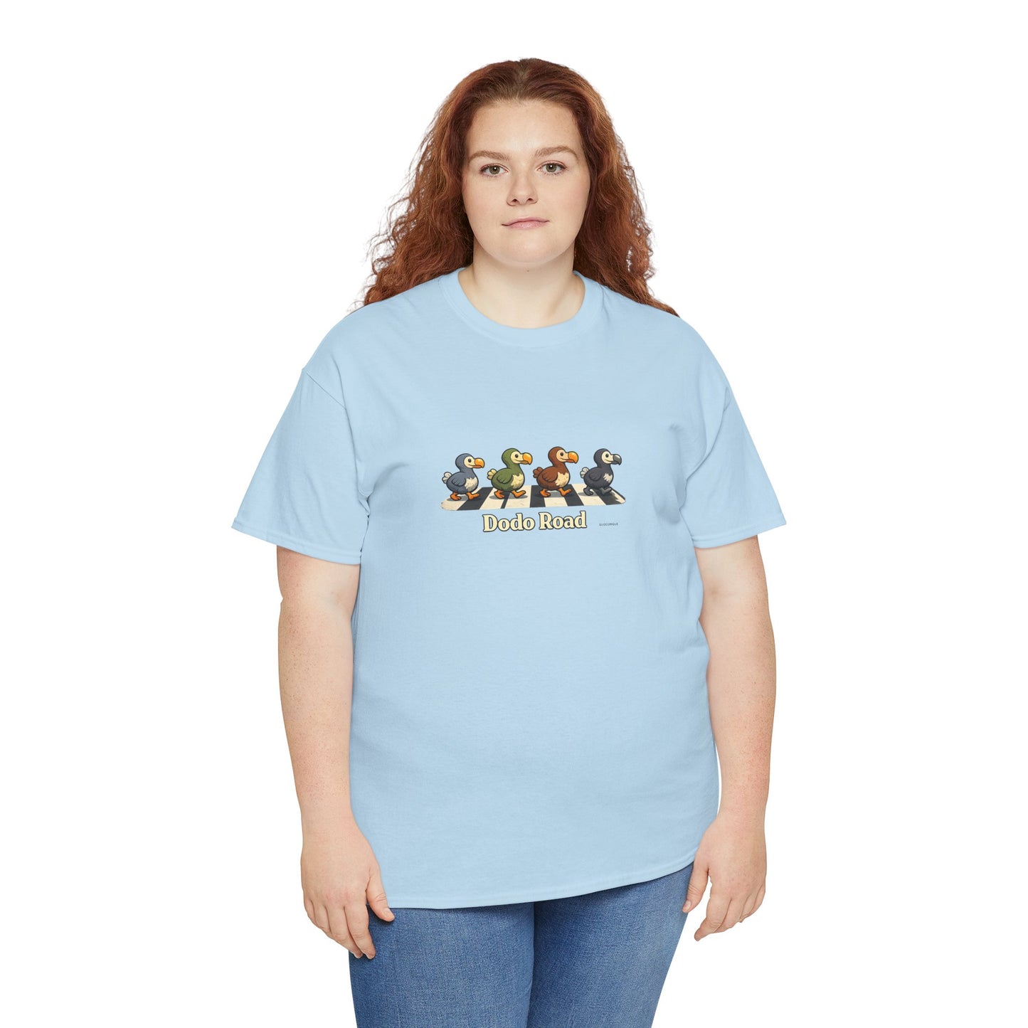 T-shirt "Dodo Road", Île de La Réunion", Confort Coton, Sobre, Elégant, Souvenir Unique, Cadeau, Unisexe, Esprit Voyageur