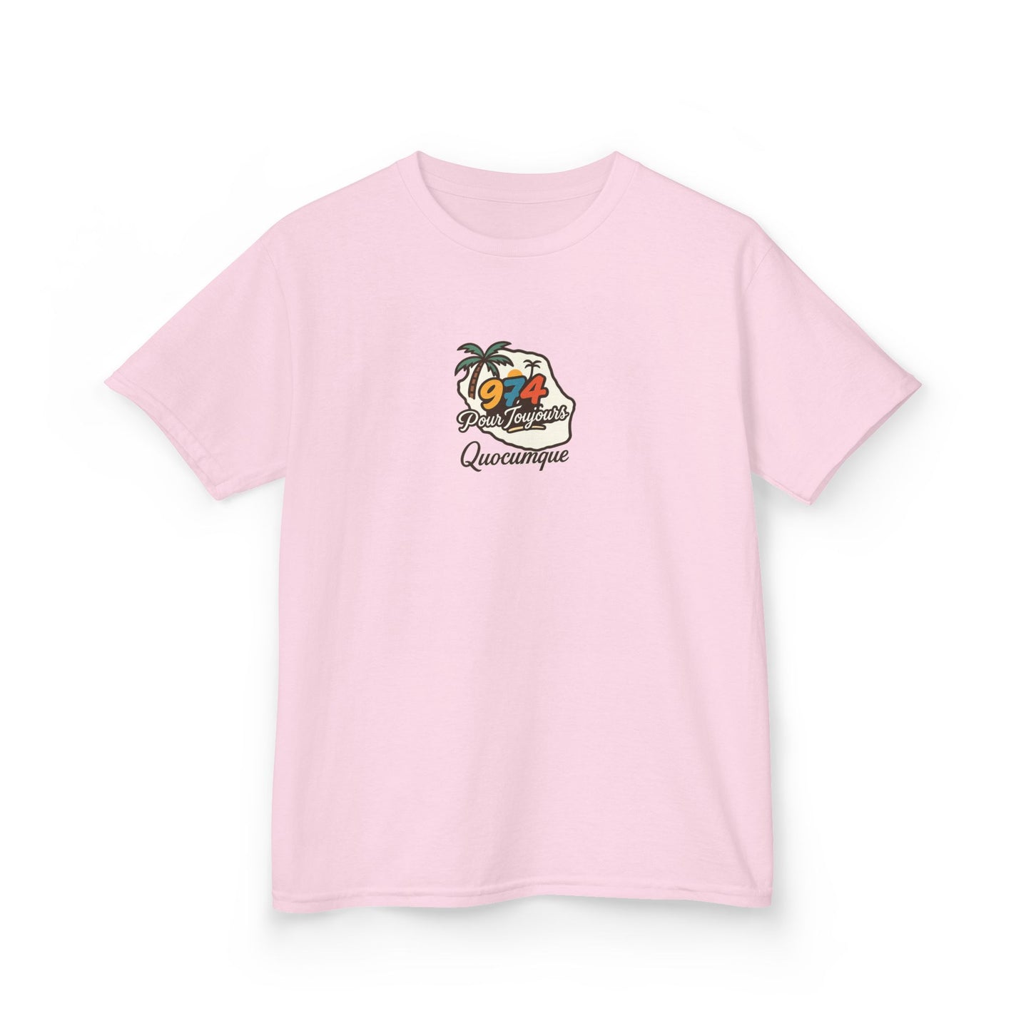 T-shirt "974 Pour Toujours", Île de La Réunion, Douceur Coton, Pour les enfants de 5-6 ans( Taille XS), Pour les 7-8 ans( taille S), Pour les 9-10 ans( taille M), Pour les 11-12 ans( taille L), Pour les 13-14 ans( taille XLS)