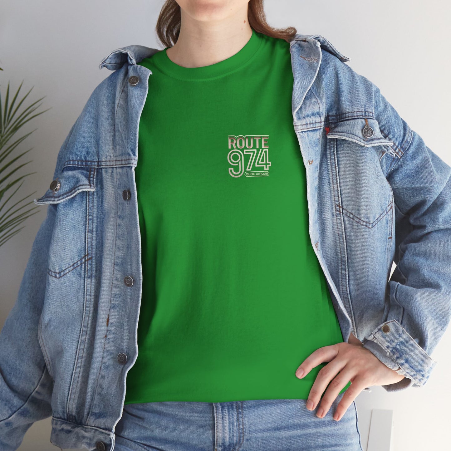 Copy of T-shirt "Route 974", Destination île de La Réunion, Confort Coton, Sobre, Elégant, Souvenir Unique, Cadeau, Unisexe, Esprit Voyageur