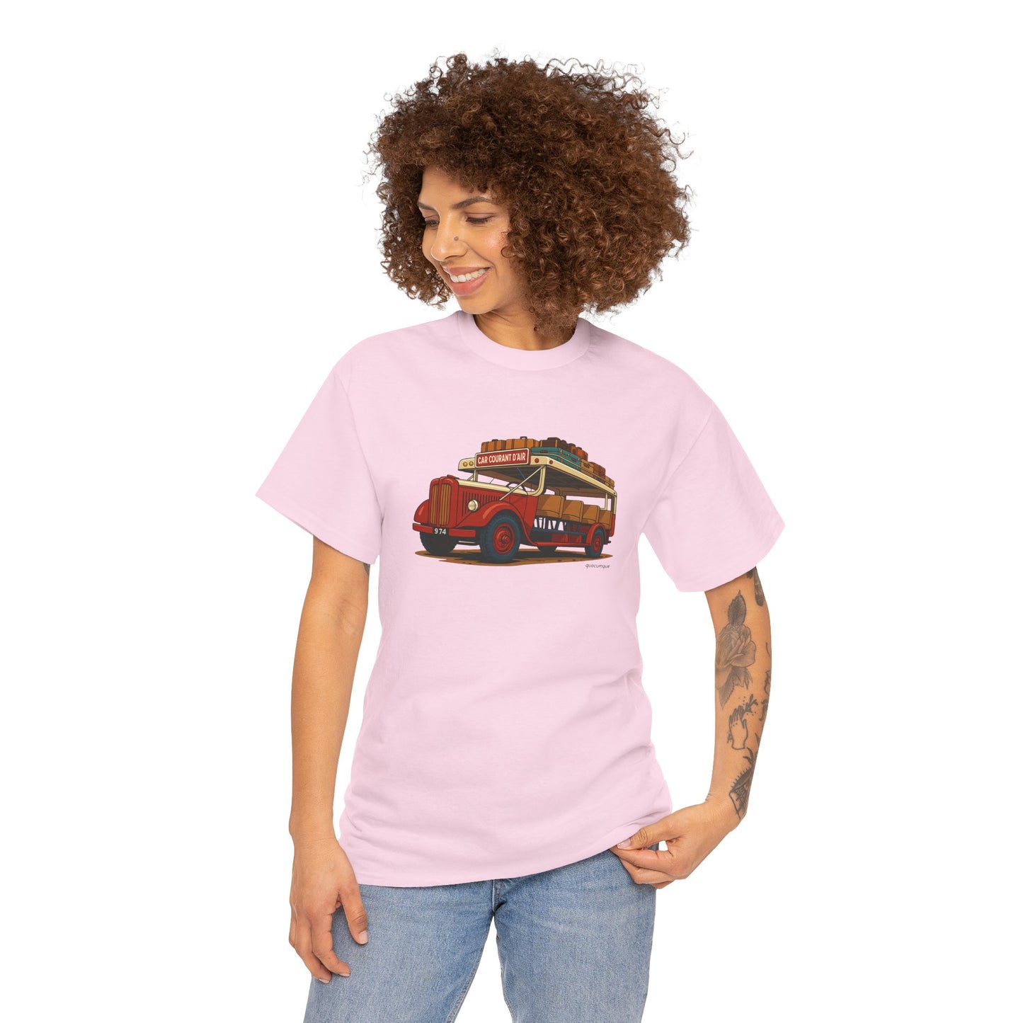 T-shirt "Car Courant d'Air, Exotisme, Destination Île de La Réunion, Confort Coton, Sobre, Elégant, Souvenir Unique, Cadeau, Unisexe, Esprit Voyageur