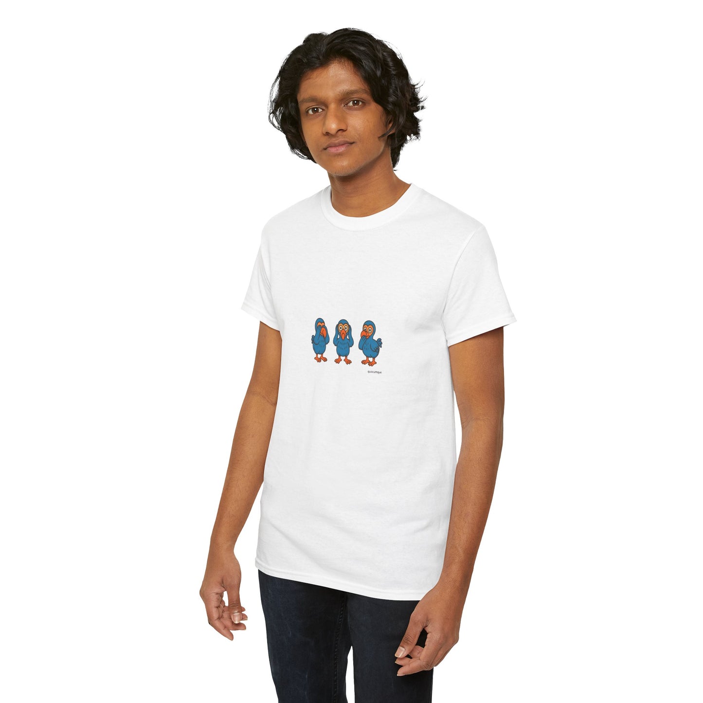 T-shirt Quocumque, "3 Dodos de la Sagesse", Confort, Souvenir Unique, Cadeau, Unisexe, Délicatesse, Homme, Femme, Adulte, Sportif, Liberté, Détente