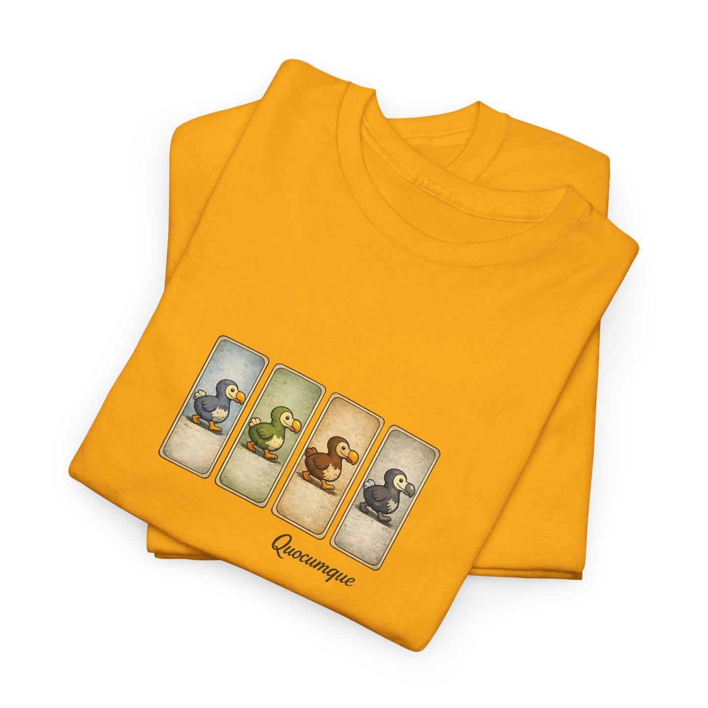 T-shirt Quocumque, " Dodo", Île de La Réunion, Confort Coton, Elégant, Souvenir Unique, Cadeau, Unisexe, Esprit Voyageur, Créole, Bourbon