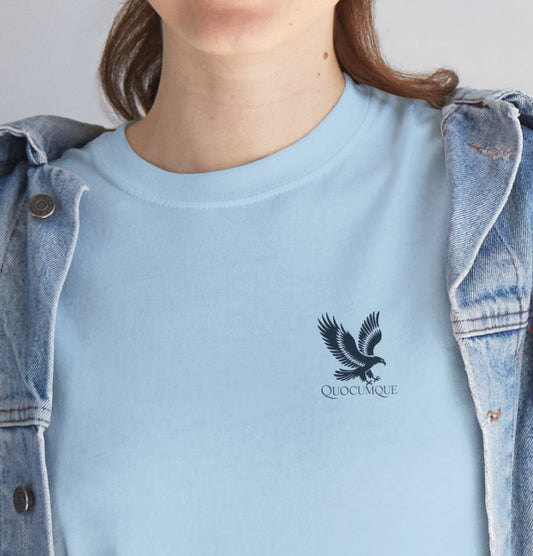 T-shirt Quocumque, Papangue, Aigle, Rapace Local, Confort Coton, Sobre, Elégant, Souvenir Unique, Cadeau, Unisexe, Esprit Voyageur, Adulte, Espace