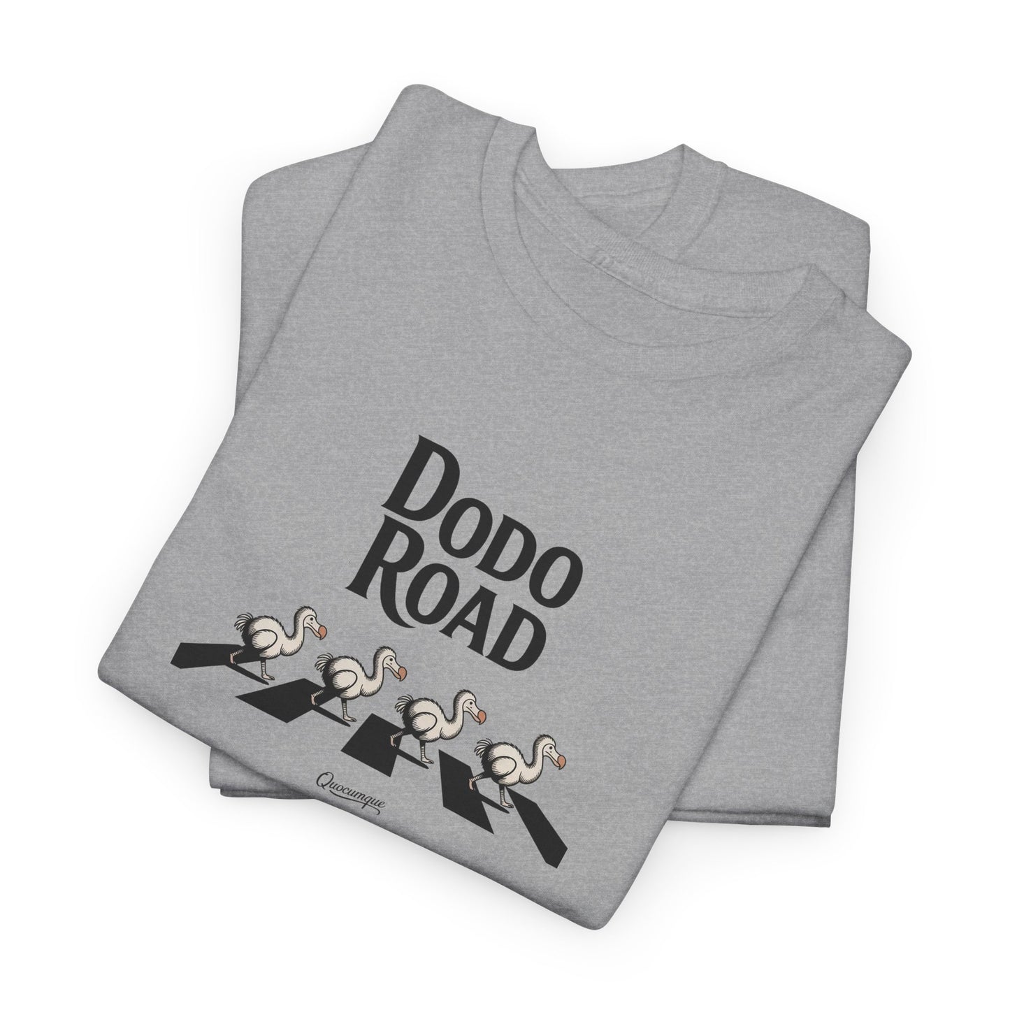 T-shirt Quocumque, " Dodo Road ", Île de La Réunion, Confort Coton, Elégant, Souvenir Unique, Cadeau, Unisexe, Esprit Voyageur, Créole, Bourbon