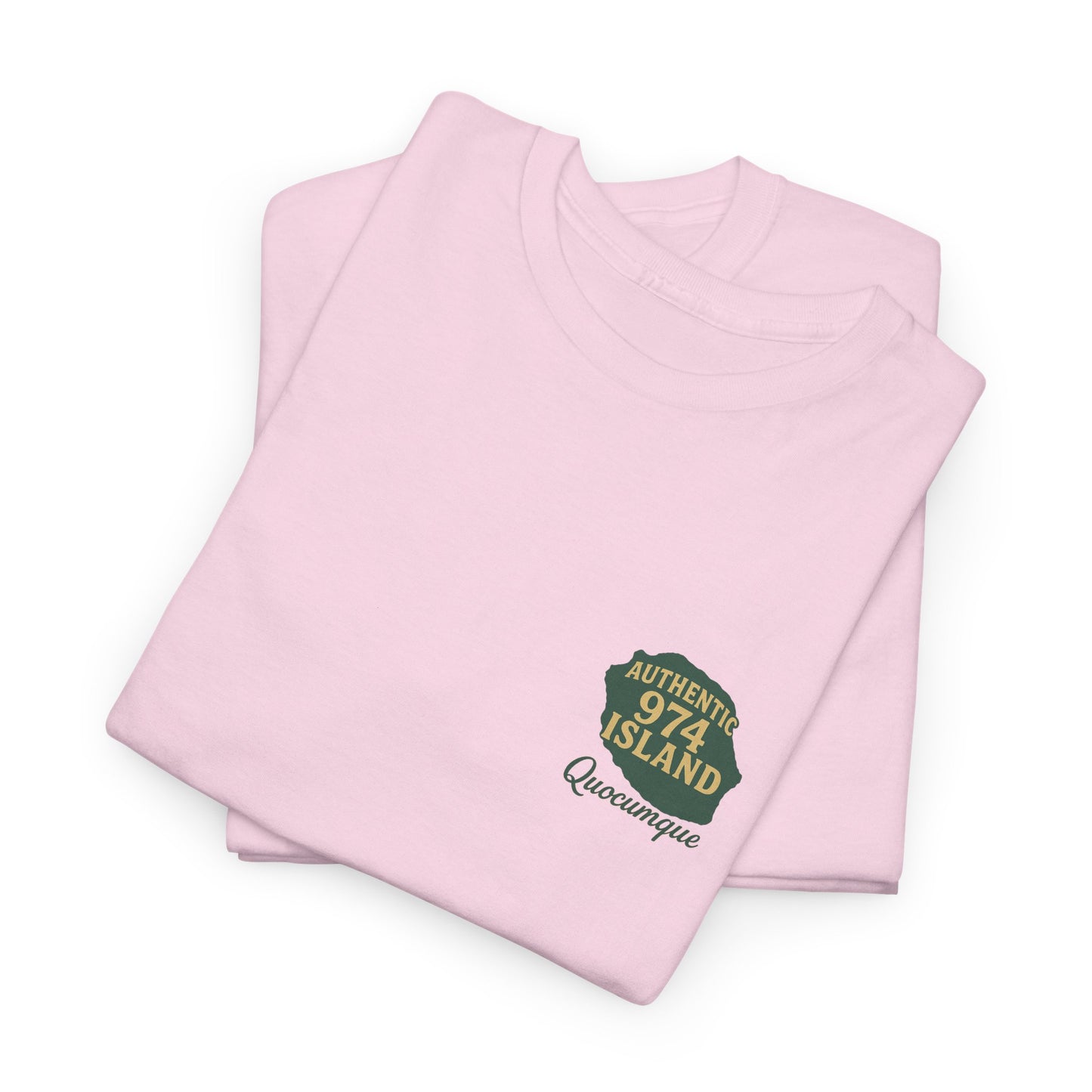 T-shirt "Authentic Island Vintage", Exotisme, Destination Île de La Réunion, Confort Coton, Sobre, Elégant, Souvenir Unique, Cadeau, Unisexe, Esprit Voyageur