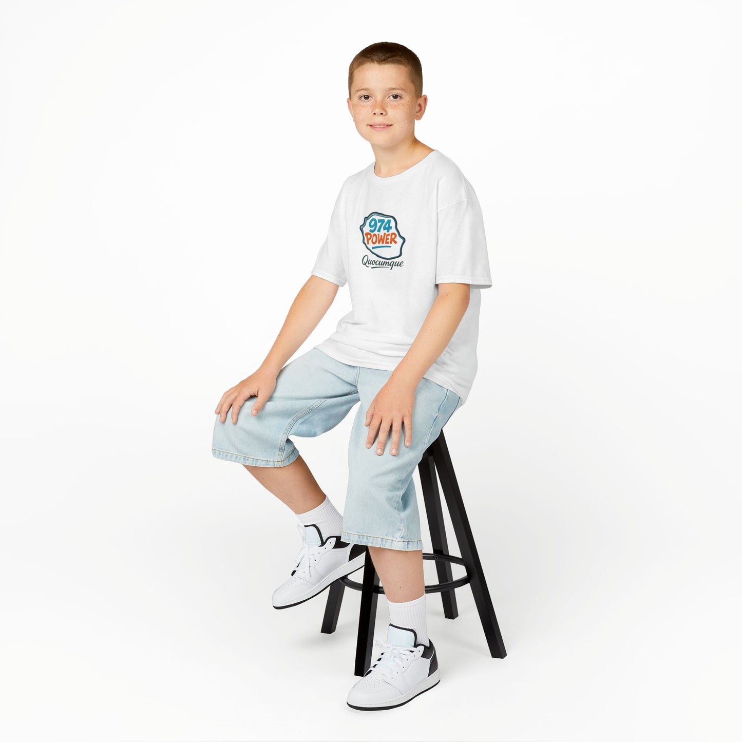 T-shirt "974 Power", Île de La Réunion, Douceur Coton, Pour les enfants de 5-6 ans( Taille XS), Pour les 7-8 ans( taille S), Pour les 9-10 ans( taille M), Pour les 11-12 ans( taille L), Pour les 13-14 ans( taille XLS)