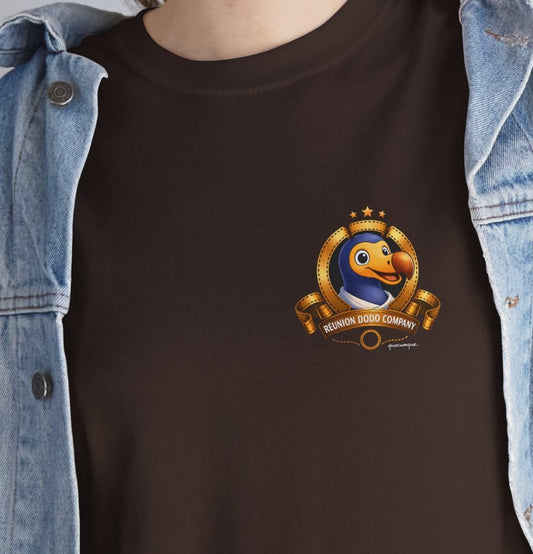 T-shirt Quocumque, " Dodo Cinéma", Discret, Île de La Réunion, Confort Coton, Elégant, Souvenir Unique, Cadeau, Unisexe, Esprit Voyageur, Créole, Bourbon