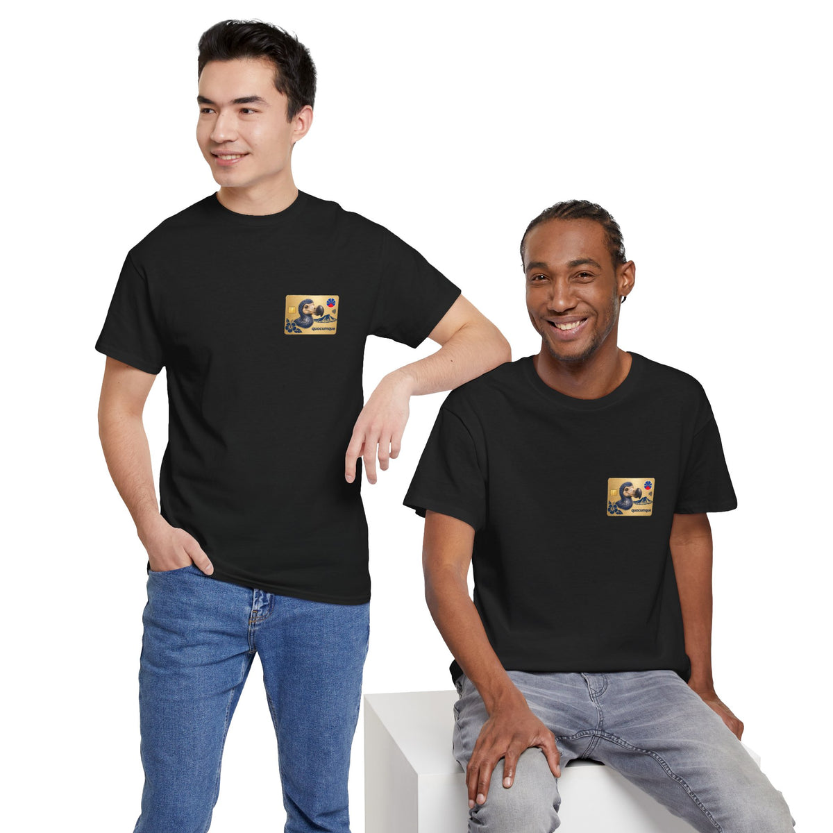 T-shirt "Quocumque Gold", Exotisme, Destination Île de La Réunion, Confort Coton, Sobre, Elégant, Souvenir Unique, Cadeau, Unisexe, Esprit Voyageur