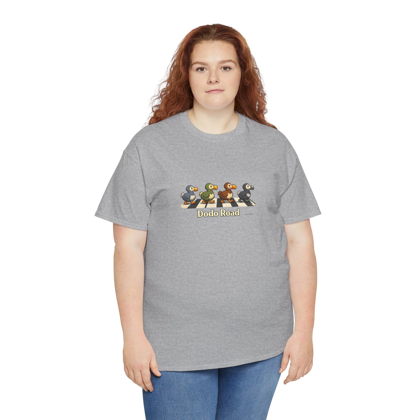 T-shirt "Dodo Road", Île de La Réunion", Confort Coton, Sobre, Elégant, Souvenir Unique, Cadeau, Unisexe, Esprit Voyageur
