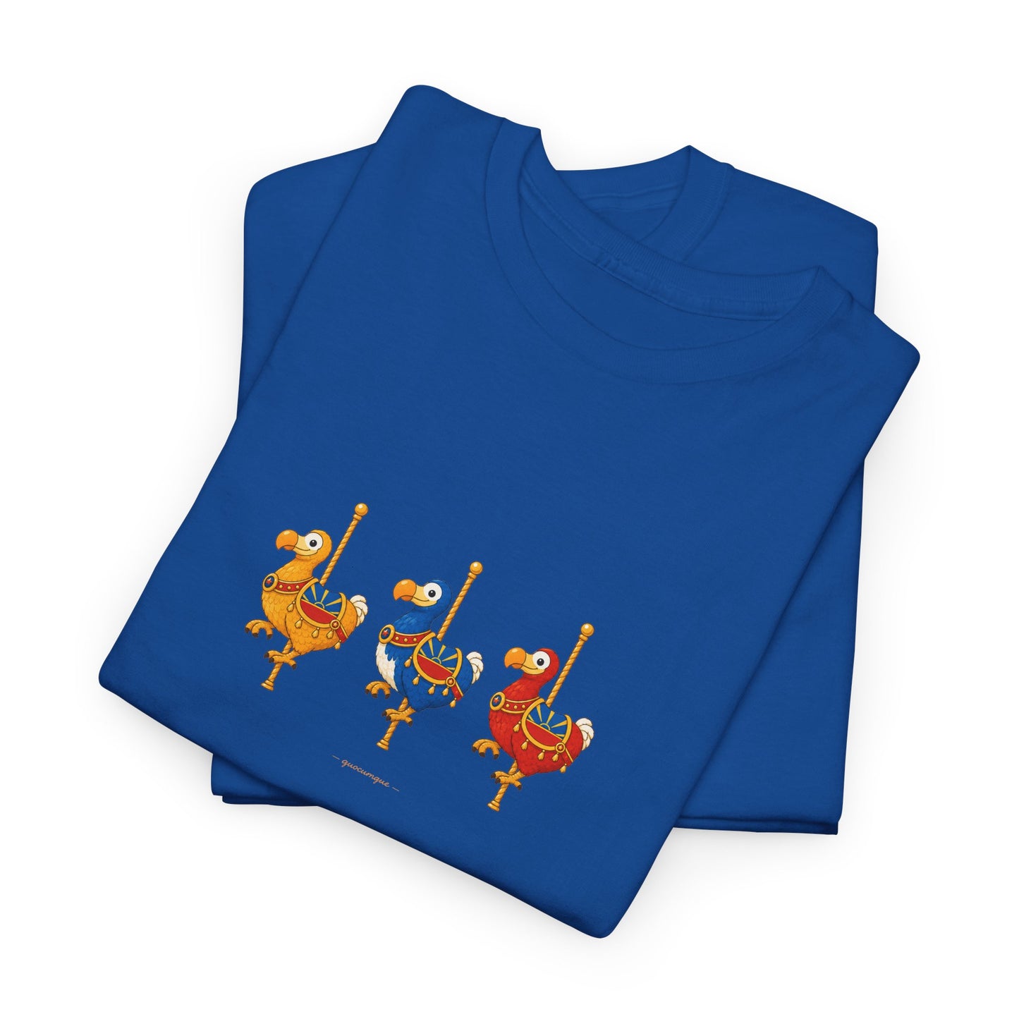T-shirt Quocumque " Carrousel", Île de La Réunion, Confort Coton, Elégant, Souvenir Unique, Cadeau, Unisexe, Esprit Voyageur, Créole, Bourbon