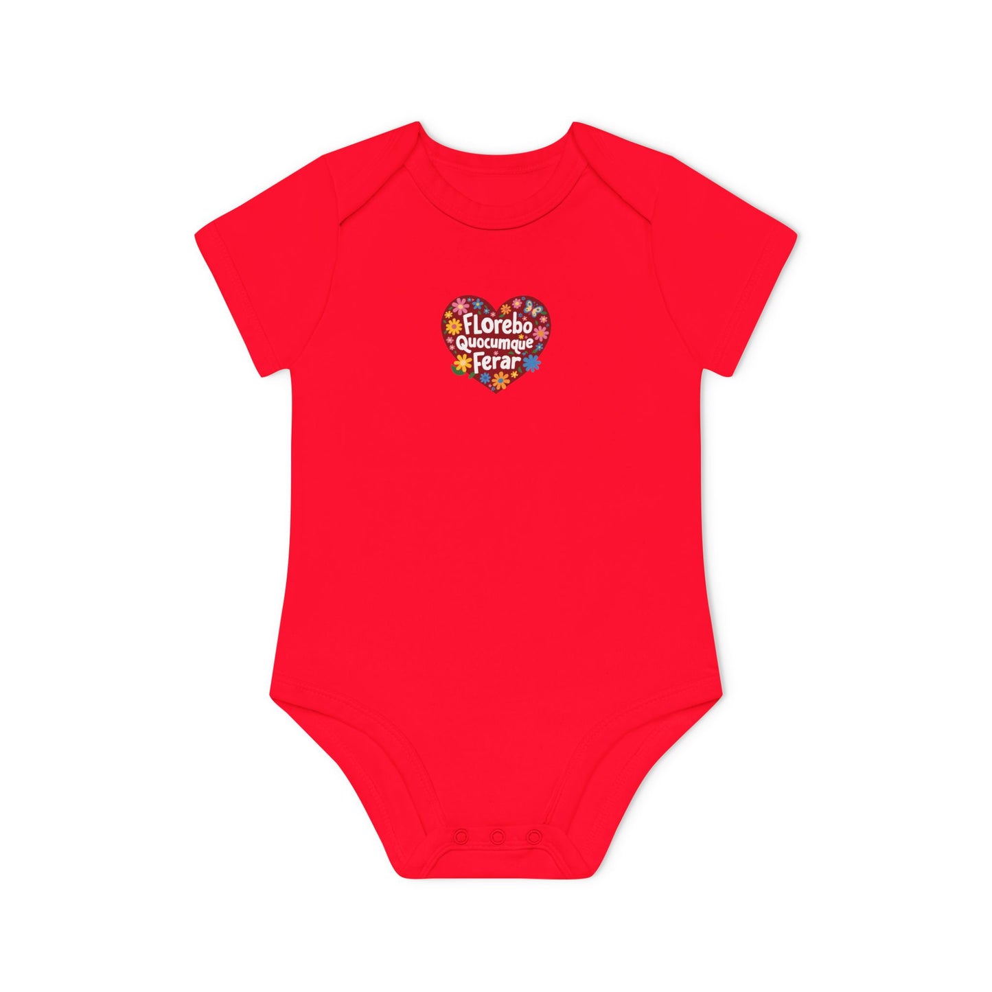 Body Bébé "Florebo Quocumque Ferar", Île de La Réunion, Douceur Coton, Cadeau Naissance,  Confort Coton Bio, Style Unique, Cadeau Parfait