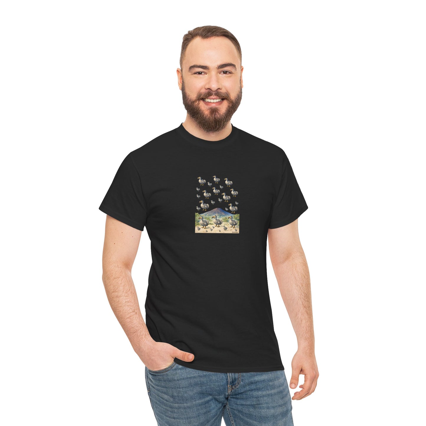 T-shirt "Groupe Dodo ", Île de La Réunion", Confort Coton, Sobre, Elégant, Souvenir Unique, Cadeau, Unisexe, Esprit Voyageur