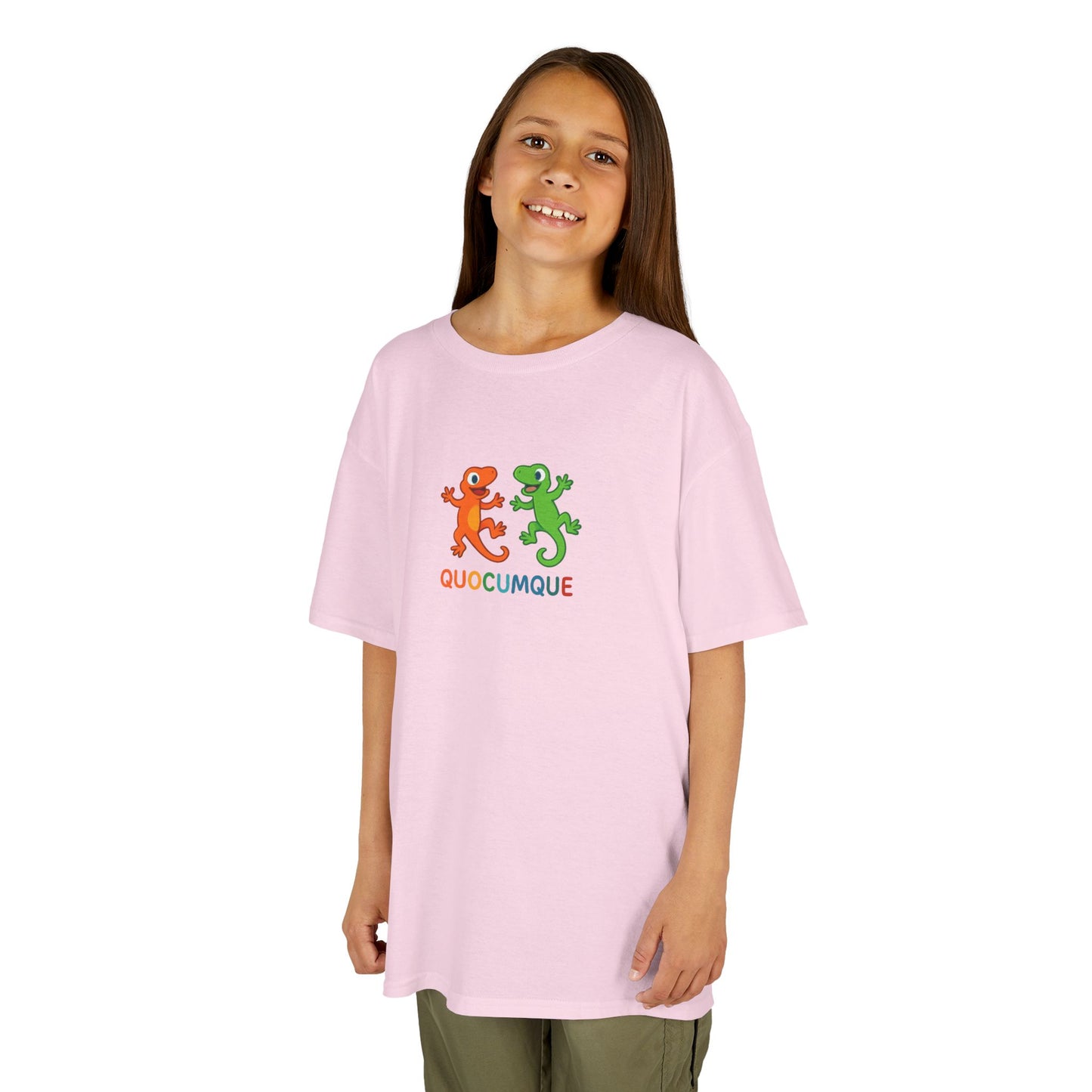 T-shirt Quocumque, "Margouillat Duo", Animal Mascotte Réunion, Douceur Coton, Pour les enfants de 5-6 ans( Taille XS), Pour les 7-8 ans( taille S), Pour les 9-10 ans( taille M), Pour les 11-12 ans( taille L), Pour les 13-14 ans( taille XLS)