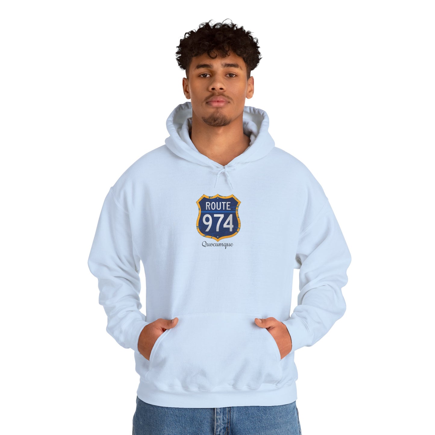 Sweat-Shirt à Capuche Collection " Route 974", Exotisme, Adulte, Homme, Femme, Sportive, Sportif, Décontracté, Classique, Destination La Réunion