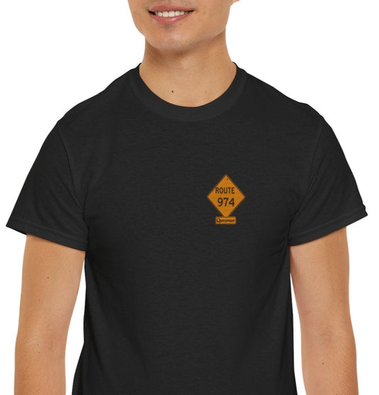 T-shirt "Route 974", Destination île de La Réunion, Confort Coton, Sobre, Elégant, Souvenir Unique, Cadeau, Unisexe, Esprit Voyageur