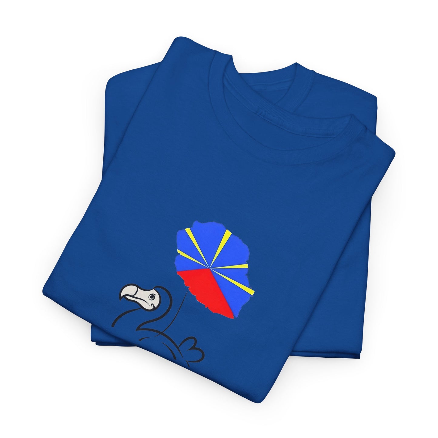 T-shirt "Dodo Ballon ", Île de La Réunion", Confort Coton, Sobre, Elégant, Souvenir Unique, Cadeau, Unisexe, Esprit Voyageur