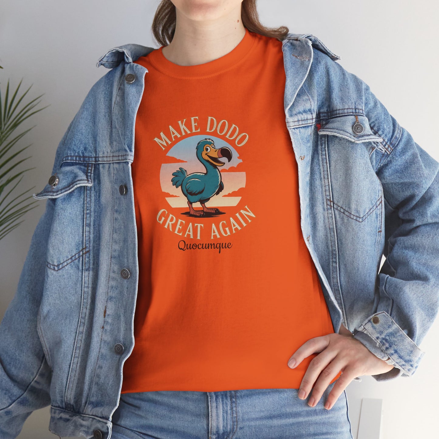 T-Shirt "Make Dodo Great Again", Exotisme, Destination Île de La Réunion, Confort Coton, Sobre, Elégant, Souvenir Unique, Cadeau, Unisexe, Esprit Voyageur