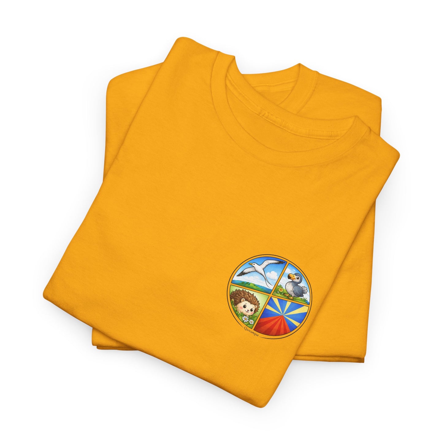 T-shirt Quocumque, "Pastille Bourbon", Île de La Réunion, Confort Coton, Elégant, Souvenir Unique, Cadeau, Unisexe, Esprit Voyageur, Créole, Bourbon