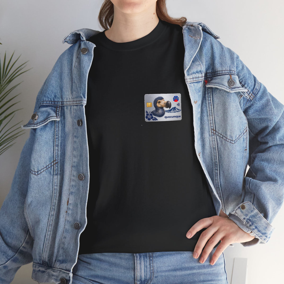 T-shirt "Quocumque Platinium", Exotisme, Destination Île de La Réunion, Confort Coton, Sobre, Elégant, Souvenir Unique, Cadeau, Unisexe, Esprit Voyageur