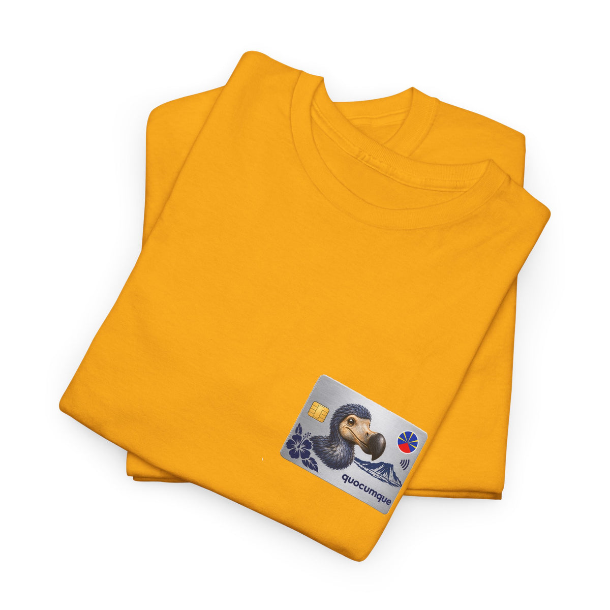 T-shirt "Quocumque Platinium", Exotisme, Destination Île de La Réunion, Confort Coton, Sobre, Elégant, Souvenir Unique, Cadeau, Unisexe, Esprit Voyageur
