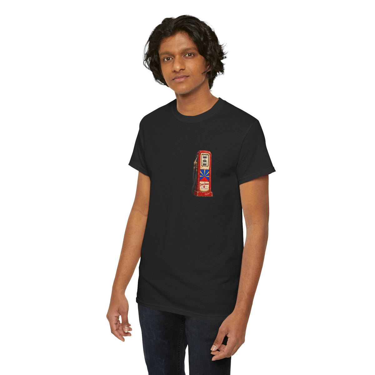 T-shirt Quocumque, "Station Essence", Discret, Île de La Réunion, Confort Coton, Elégant, Souvenir Unique, Cadeau, Unisexe, Esprit Voyageur, Créole, Bourbon